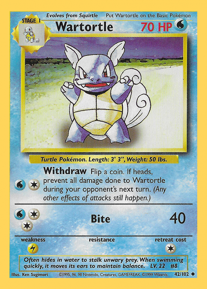 thumbnail image 2 of Pokémon Base Set 2 Starter Cards – Ivysaur, Wartortle, Charmeleon (Near Mint) 2 of 4