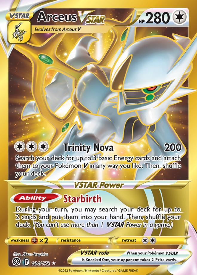 Arceus VSTAR - Pokemon TCG Codes