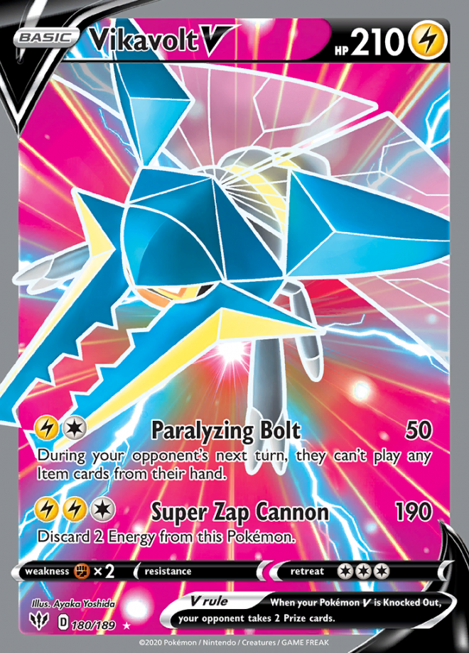 Vikavolt V (180) - Ultra Rare - Darkness Ablaze Card List