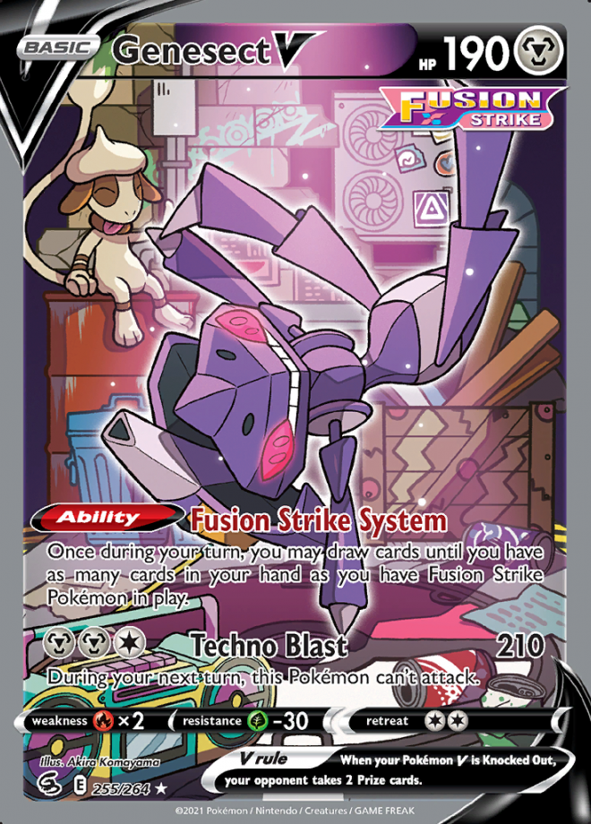 Pokemon Fusion Strike Genesect V #185 