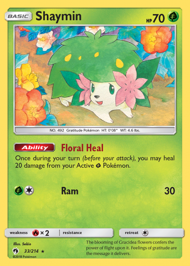 Card Shaymin ◇ 10/181 da coleção Team Up