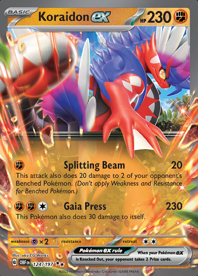 Koraidon Ex Hp 230 Holo #125 Pokémon Card 2023