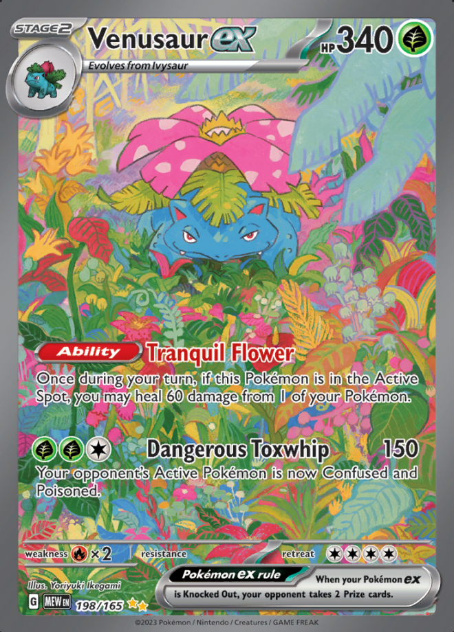 Venusaur EX 198 Pokemon 151 Card List Pokemon TCG DigitalTQ