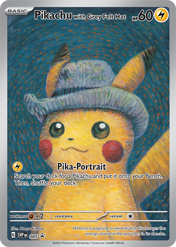 Pikachu With Grey Felt Hat