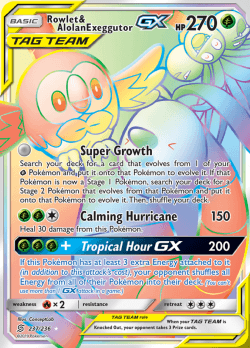 Rowlet & Alolan Exeggutor GX