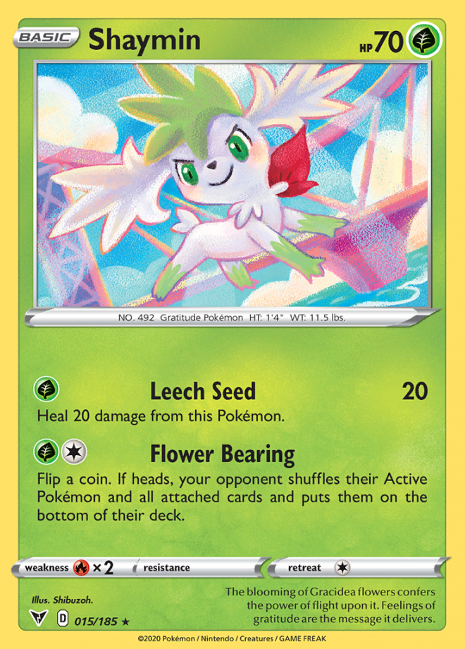 Card Shaymin ◇ 10/181 da coleção Team Up