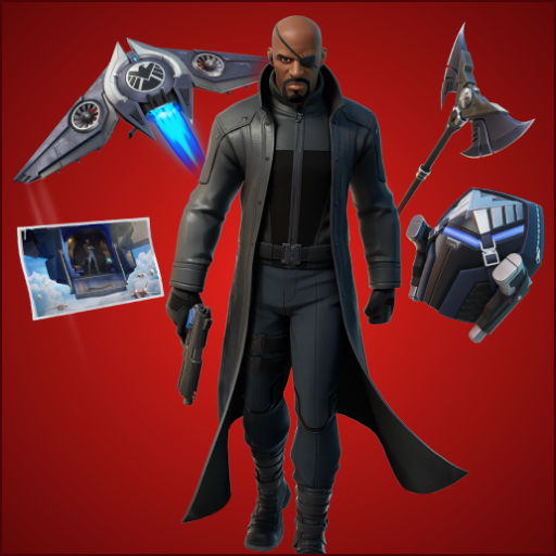 Nick Fury + F.I.E.L.D. Pack + Director's Scythe + First-Strike Infiltration Glider + Quinjets in Flight