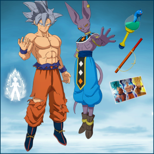 Son Goku + Power Pole (Nyoibo) + Power Pole (Nyoibo) + Beerus + The Seer Fish + Power Unleashed