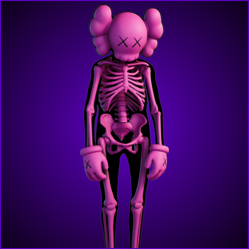 KAWS Skeleton Fortnite Item Skin Database DigitalTQ