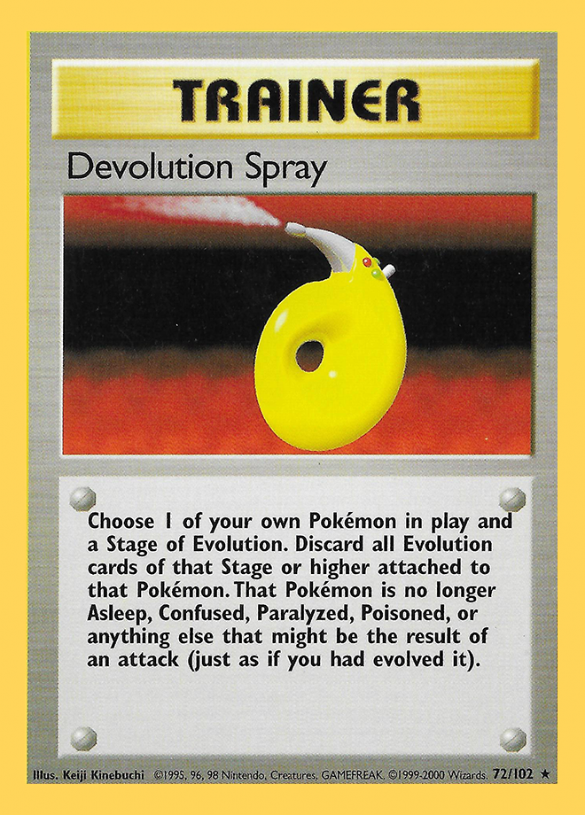 Devolution Spray Base Set Rare Pokemon TCG DigitalTQ Devolution Spray Base Set Rare Pokemon TCG DigitalTQ
