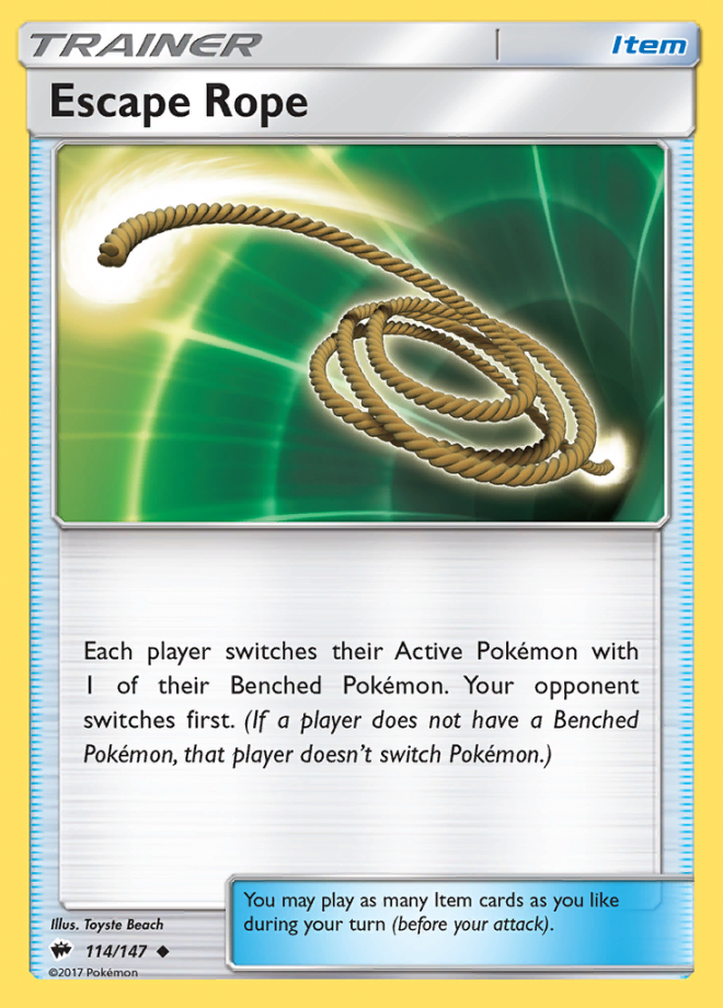 Escape Rope Burning Shadows Pokemon TCG DigitalTQ