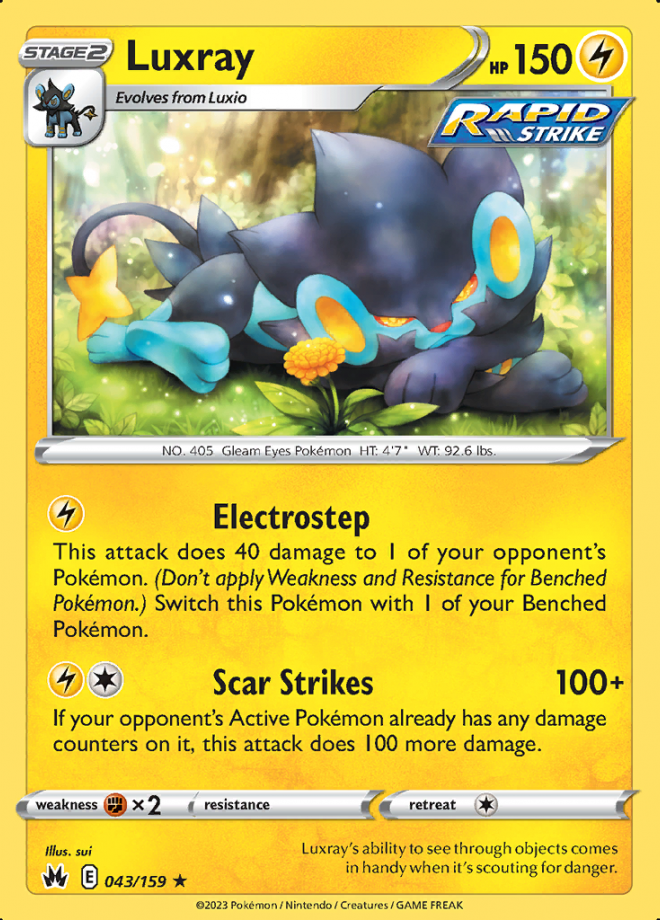 Luxray Crown Zenith Rare Pokemon Tcg Digitaltq