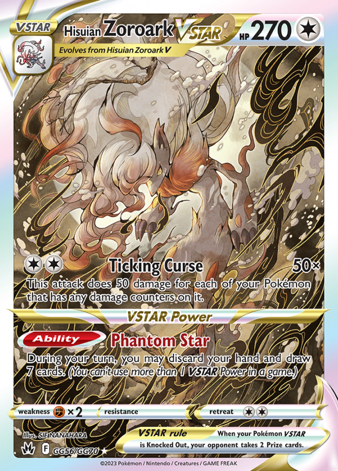 Hisuian Zoroark VSTAR Crown Zenith Rare Holo VSTAR Pokemon TCG