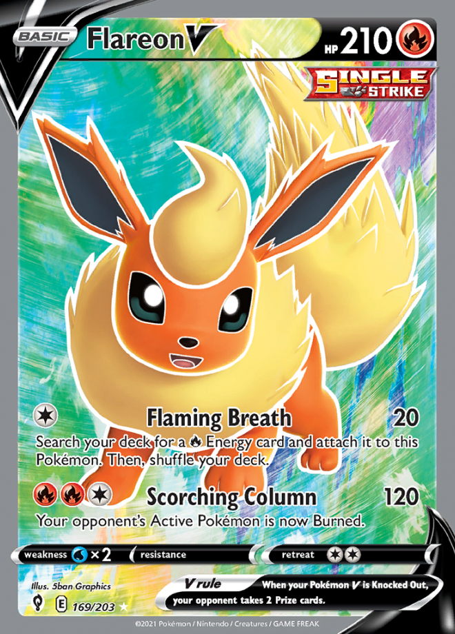 Flareon V Evolving Skies Ultra Rare Pokemon TCG DigitalTQ