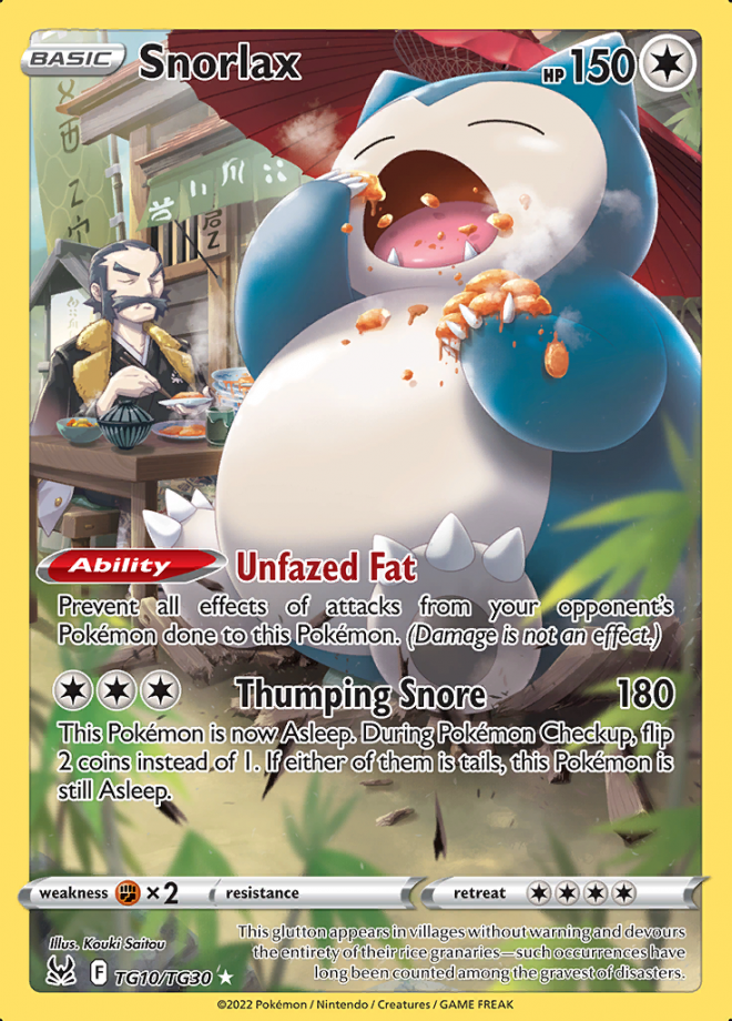 Snorlax Lost Origin Rare Holo Pokemon TCG DigitalTQ