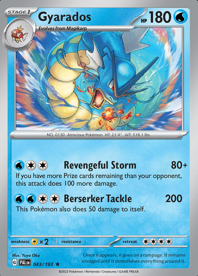 Gyarados Paldea Evolved Rare Holo Pokemon TCG DigitalTQ