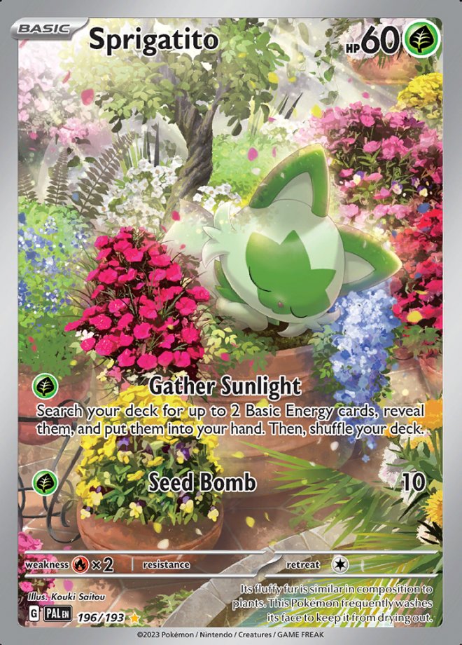 Sprigatito Paldea Evolved Illustration Rare Pokemon TCG DigitalTQ Sprigatito Paldea Evolved Illustration Rare Pokemon TCG DigitalTQ
