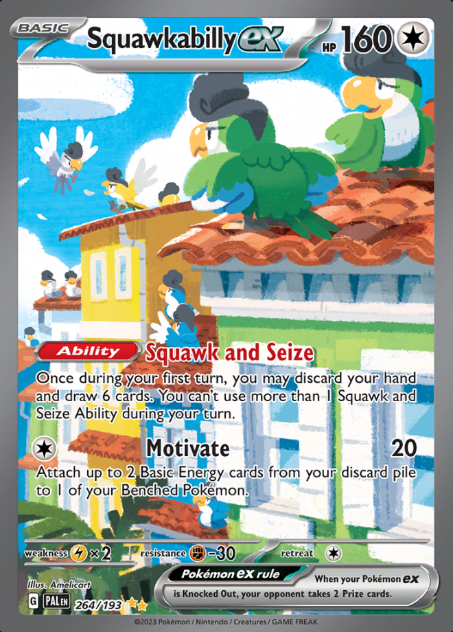 Squawkabilly EX Paldea Evolved Special Illustration Rare Pokemon