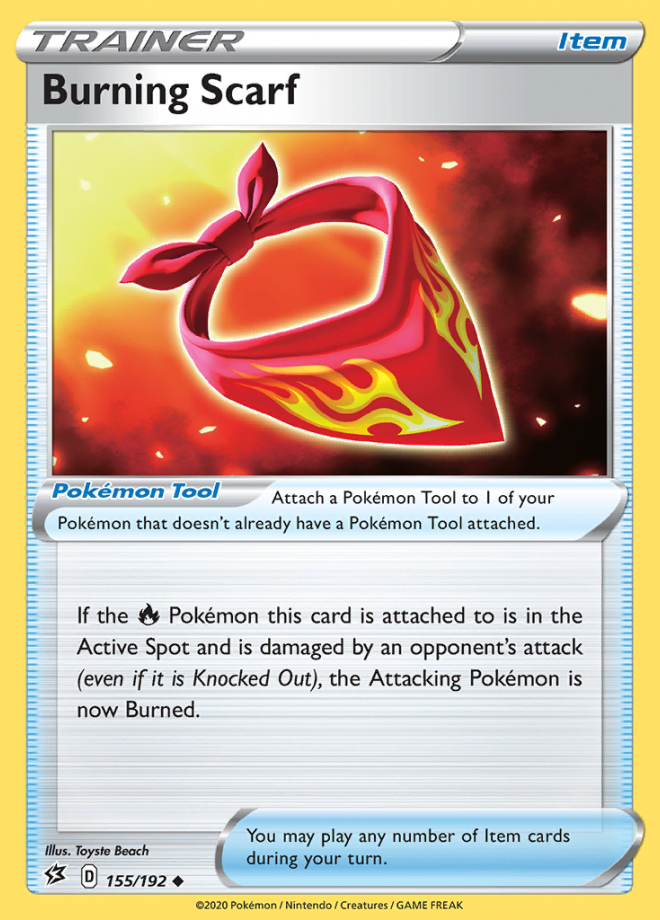 Burning Scarf - Rebel Clash - Uncommon - Pokemon TCG - DigitalTQ