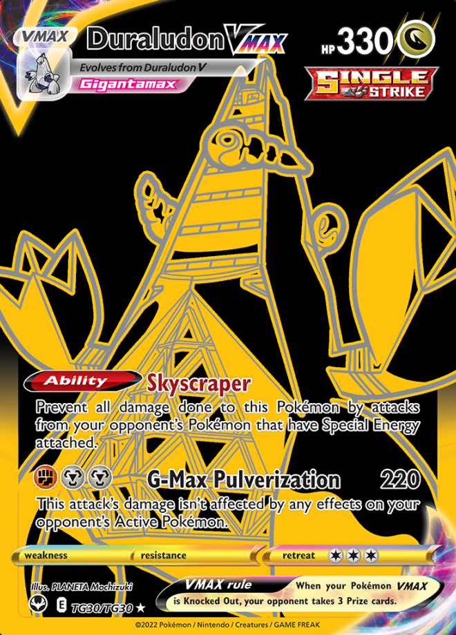 Duraludon vmax silver tempest secret rare holo pokemon tcg