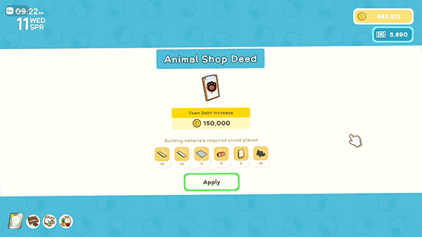 Animal Shop Deed