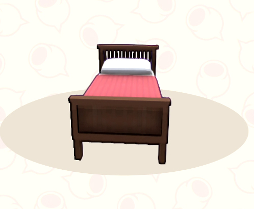 Dark Wooden Single Bed