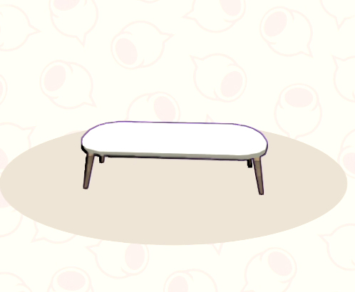 White Long Coffee Table