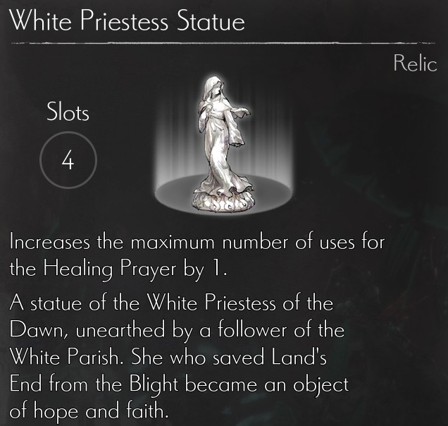 White Priestess Statue