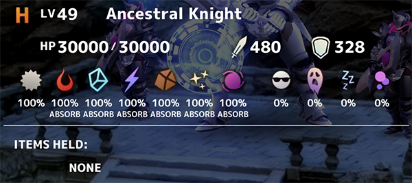 Ancestral Knight Stats