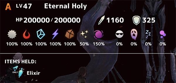 Eternal Holy Stats