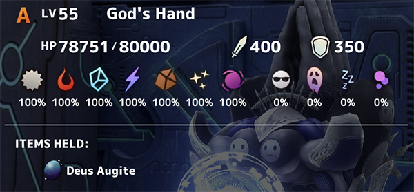 God's Hand Boss Stats