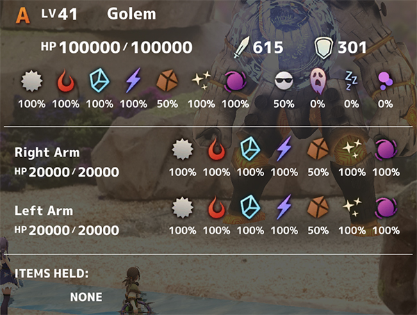 Golem Stats