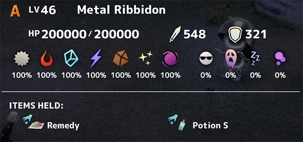 Metal Ribbidon Stats