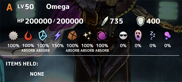 Omega Boss Stats