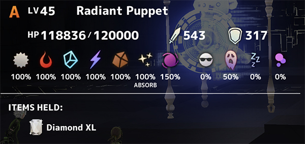 Radiant Puppet Stats