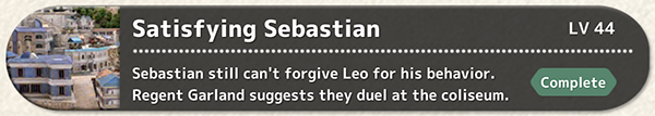 Satisfying Sebastian Quest