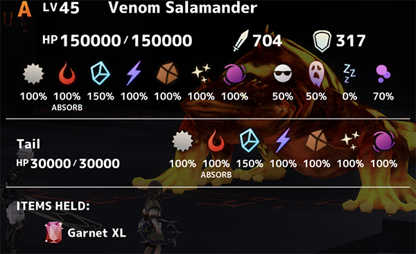 Venom Salamander Stats