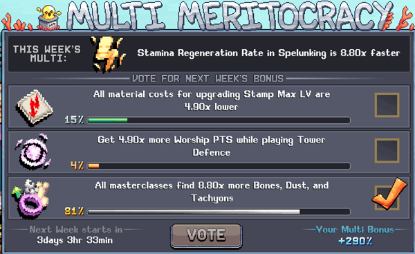 IdleOn Multi Meritocracy Guide