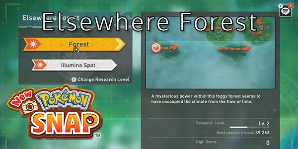 New Pokemon Snap - Elsewhere Forest - Pokemon List