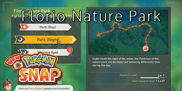 New Pokemon Snap - Florio Nature Park - Course Pokemon List