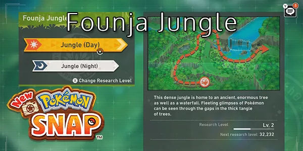 New Pokemon Snap - Founja Jungle - Pokemon List