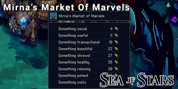 Mirna's Market Of Marvels - Rainbow Conch Rewards - Sea Of Stars