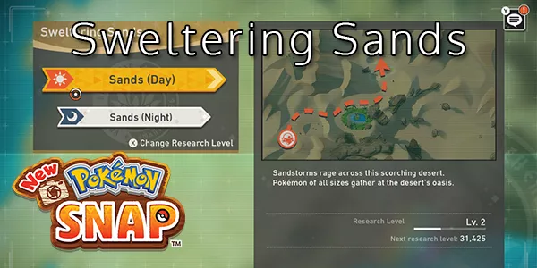 New Pokemon Snap - Sweltering Sands - Pokemon List