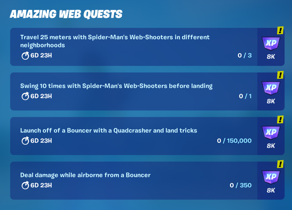 Amazing Web Week Quests Fortnite