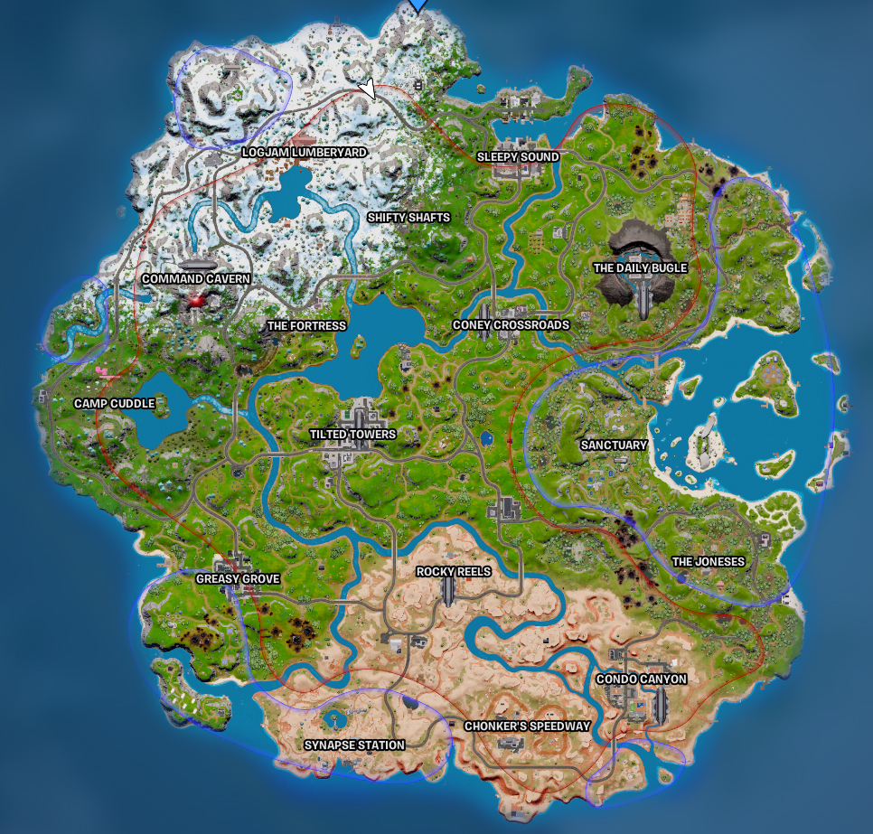 Fortnite Capítulo 3 Mapa de la temporada 2