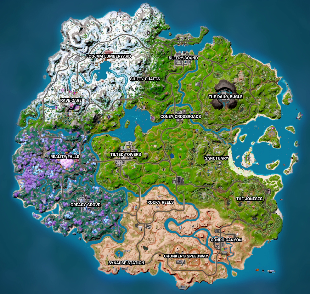 Fortnite Chapter 3 Season 3 - All Map Locations and POIs - DigitalTQ