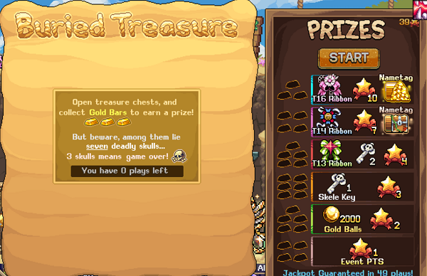 Buried Treasure Mini Game