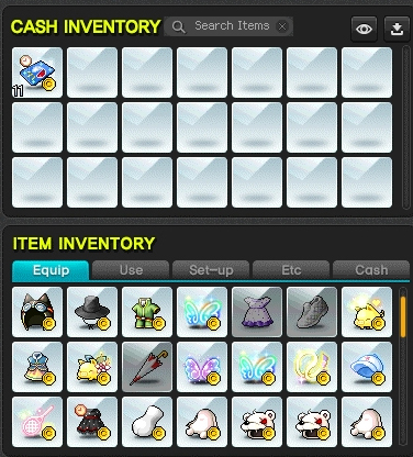 Cash Shop Inventory