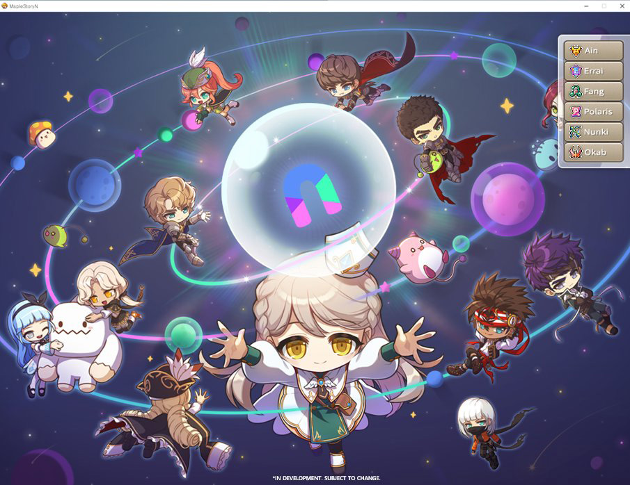 MapleStory N Server Select