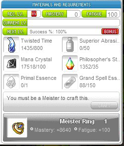 Meister Ring Crafting